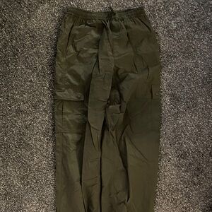 PINK Victoria's Secret Green Parachute Joggers